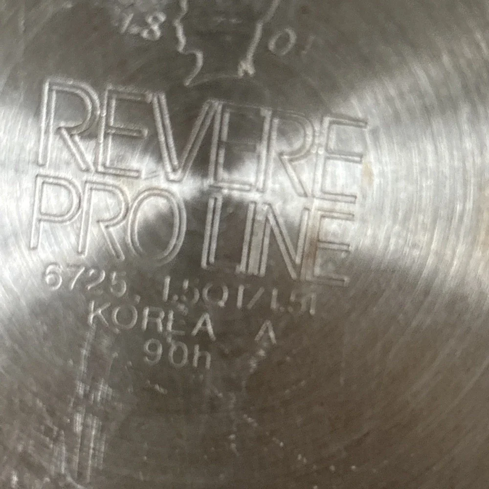 Vtg Revere Ware ProLine 6725 1.5 Qt StainlessSteel Copper Core Saucepan Lid Kore